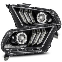 AlphaRex - AlphaRex 880115 Black LED Projector Headlights for 10-14 Ford Mustang - Image 1