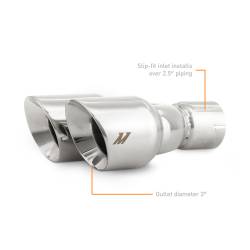 Mishimoto - Mishimoto MMEXH-TIP-FSTP Mishimoto Dual OffExhaust Tips 2.5" Inlet 3" Outlet - Image 2