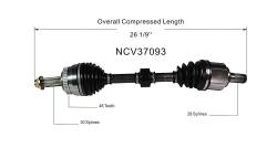 GSP - GSP NCV37093 Front Left CV Axle Assembly for 11-15 Kia Optima 2.0 - Image 6