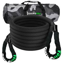 Rhino USA - Rhino USA KROPE-1.25X30-BLK Black Kinetic Energy Recovery Rope 1.25"x30' - Image 1