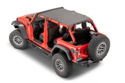 MasterTop - MasterTop 14305635 Bimini Top Plus for 18-Pres Jeep Wrangler JLU 4DR Black - Image 1