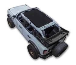SpiderWebShade - SPIDERWEBSHADE SWS-SHDTOP-01-BR4D-BLK Mesh Bikini Top Black Ford Bronco 4DR - Image 1