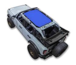 SpiderWebShade - SPIDERWEBSHADE SWS-SHDTOP-01-BR4D-BLU Mesh Bikini Top Blue Ford Bronco 4DR - Image 1