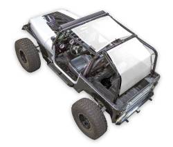 SpiderWebShade - SPIDERWEBSHADE SWS-SHDTOP-01-SW2-YJ-WHT 2Pc Mesh Bikini Top White for Jeep YJ - Image 1