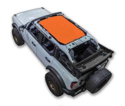 SpiderWebShade - SPIDERWEBSHADE SWS-SHDTOP-01-BR4D-ORG Mesh Bikini Top Orange Ford Bronco 4DR - Image 1