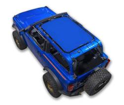 SpiderWebShade - SPIDERWEBSHADE SWS-SHDTOP-01-BR2D-BLU Mesh Bikini Top Blue Ford Bronco 2DR - Image 1