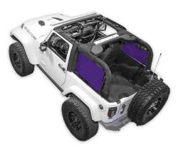 SpiderWebShade - SPIDERWEBSHADE SWS-SPDSDE-01-JK2D-PRP SpiderSides Side Shades Purple for JK 2DR - Image 1