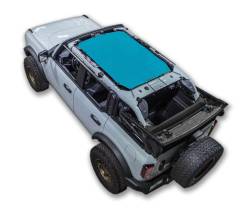 SpiderWebShade - SPIDERWEBSHADE SWS-SHDTOP-01-BR4D-TEL Mesh Bikini Top Teal Ford Bronco 4DR - Image 1