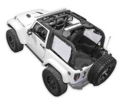 SpiderWebShade - SPIDERWEBSHADE SWS-SPDSDE-01-JK2D-WHT SpiderSides Side Shades White for JK 2DR - Image 1
