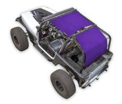 SpiderWebShade - SPIDERWEBSHADE SWS-SHDTOP-01-SW2-YJ-PRP 2Pc Mesh Bikini Top Purple for Jeep YJ - Image 1