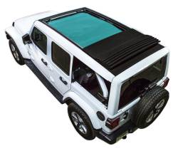 SpiderWebShade - SPIDERWEBSHADE SWS-SHDTOP-01-JL4D-PWT-24-TEL Mesh Sunshade Teal for Jeep JL 4DR - Image 1