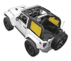 SpiderWebShade - SPIDERWEBSHADE SWS-SPDSDE-01-JK2D-YLW SpiderSides Side Shades Yellow for JK 2DR - Image 1