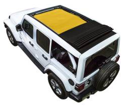 SpiderWebShade - SPIDERWEBSHADE SWS-SHDTOP-01-JL4D-PWT-24-YLW Mesh Sunshade Yello for Jeep JL 4DR - Image 1
