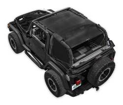 SpiderWebShade - SPIDERWEBSHADE SWS-SPDSDE-01-TJ-BLK SpiderSides Side Shades Black for Jeep TJ - Image 1