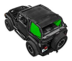 SpiderWebShade - SPIDERWEBSHADE SWS-SPDSDE-01-TJ-GRN SpiderSides Side Shades Green for Jeep TJ - Image 1