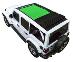 SpiderWebShade - SPIDERWEBSHADE SWS-SHDTOP-01-JL4D-PWT-GRN Mesh Sunshade Green for Jeep JL 4DR - Image 1