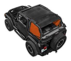 SpiderWebShade - SPIDERWEBSHADE SWS-SPDSDE-01-TJ-ORG SpiderSides Side Shades Orange for Jeep TJ - Image 1
