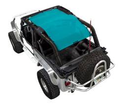 SpiderWebShade - SPIDERWEBSHADE SWS-SHDTOP-01-LJ-TEL Mesh Bikini Top Teal for Wrangler LJ - Image 1