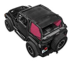 SpiderWebShade - SPIDERWEBSHADE SWS-SPDSDE-01-TJ-PNK SpiderSides Side Shades Pink for Jeep TJ - Image 1