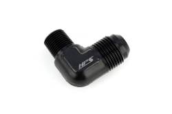 HPS Performance - HPS AN822-10-6 -10AN Flare To 3/8" NPT/Metric Adapter Aluminum Black 90-DEGree - Image 2