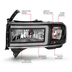 Anzo USA - Anzo USA 111554 LED Crystal Headlight for 94-02 RAM 2500/3500 - Image 2