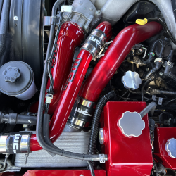 Wehrli Custom Fabrication - Wehrli WCF100311-RED Upper Coolant Pipe Kit for 17-24 6.7L Power Stroke Red - Image 2
