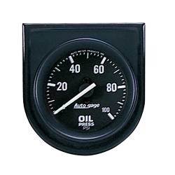 AutoMeter - AutoMeter 2332 Autogage Oil Pressure Mech Blk Gauge 0-100 PSI 2-1/16" Full Sweep - Image 1