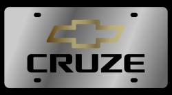 Eurosport Daytona - Eurosport Daytona 1375-1GB Stainless License Plate Cruze Bowtie Logo - Image 1