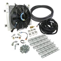BD Diesel - BD Diesel 1030606-1/2 Xtruded Trans Oil Cooler w/Fan for 1/2" Lines - Image 1