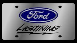 Eurosport Daytona - Eurosport Daytona 1540-1 Stainless License Plate Ford Lightning Logo - Image 1