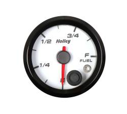 Holley - Holley 26-614W Programmable Analog Fuel Level Gauge White 2-1/16" - Image 1