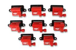 MSD - MSD Ignition 82648 Blaster Red 8-Pack Ignition Coils for 99-09 GM LS Truck/SUV - Image 1