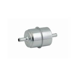 Mr Gasket - Mr Gasket 9745 Chrome Plated Canister Fuel Filter 5/16" ID Hose Race Only - Image 1