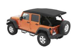 Bestop - Bestop 54724-17 Supertop Ultra Black Twill Soft Top for 07-18 Wrangler JK 4DR - Image 3
