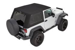 Bestop - Bestop 54862-17 Trektop Pro Black Twill Soft Top for 07-18 Jeep Wrangler JK 2DR - Image 1