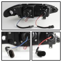 Spyder Auto - Spyder Auto 5011473 Black/Clear LED Halo Projector Headlights for 97-99 Eclipse - Image 3