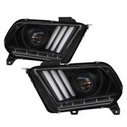 Spyder Auto - Spyder 5085559 Projector Headlights Black/Clear for 13-14 Ford Mustang - Image 1