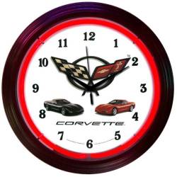 Neonetics - Neonetics 8CORVX Corvette C5 Neon Clock - Image 1