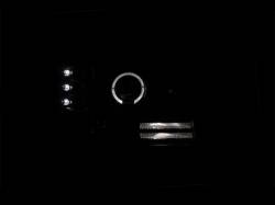Anzo USA - Anzo USA 1-Piece Projector Headlight Set w/LED Halo Black F-Series 111184 - Image 2
