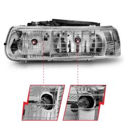 Anzo USA - Anzo USA Chrome Crystal Headlight Set Silverado/Suburban/Tahoe 111011 - Image 4