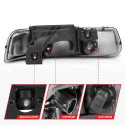 Anzo USA - Anzo USA Chrome Crystal Headlight Set Silverado/Suburban/Tahoe 111011 - Image 6