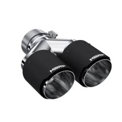 MBRP Exhaust - MBRP Exhaust T5183CF 3" In Carbon Fiber Dual Wall Angle Cut Dual 4" Out Tip - Image 1
