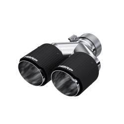 MBRP Exhaust - MBRP Exhaust T5182CF 3" In Carbon Fiber Dual Wall Angle Cut Dual 4" Out Tip - Image 1