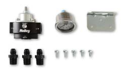 Holley - Holley 12-841KIT Billet Bypass Fuel Pressure Regulator Kit 4.5-9 PSI w/Gauge - Image 1