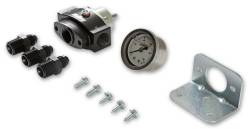 Holley - Holley 12-841KIT Billet Bypass Fuel Pressure Regulator Kit 4.5-9 PSI w/Gauge - Image 2