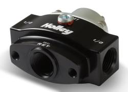 Holley - Holley 12-841KIT Billet Bypass Fuel Pressure Regulator Kit 4.5-9 PSI w/Gauge - Image 3