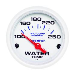AutoMeter - AutoMeter 200762 Air-Core Marine Electric Water Temp White 100-250-DEG F 2-1/16" - Image 1
