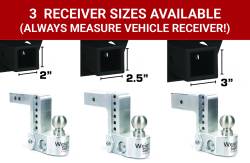 Weigh Safe - Weigh Safe 3" Aluminum Class-V 10" Drop Hitch Receiver 21K WS10-3 - Image 7