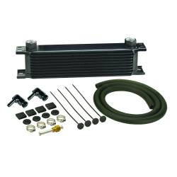 Derale - Derale 13411 10-Row Stack Plate Transmission Cooler Kit 90-DEG Swivel Fitting - Image 1