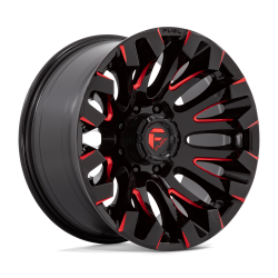 Fuel 1PC - Fuel Off Road D829 QUAKE 20x10 8x180 -18mm Gloss Black/Milled Red D82920001847 - Image 1